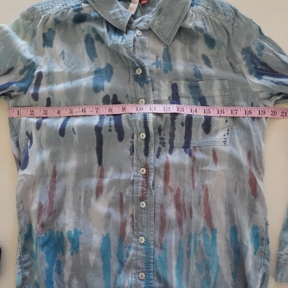 Anthropologie PICRO Button Down Long Sleeve Tie Dye Shirt size Small - Picture 5 of 9